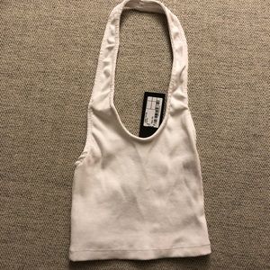 Motel Rocks “Zagh” ribbed halter top